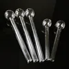 Wholesale Clear Pyrex Glass Oil Burner Pipes Spoon Pipe 4 Inch 6 Inch Mini Straight Tube Hand Pipes Smoking Accessories