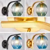 The Branching Bubble Modern Stained Glass Wandlamp Zwart Goud Metaal Blaker Hotel Cafe Bar Aisle Hotel Nachtkast Amber Rook Blauw Groen Licht