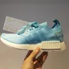 Orijinalleri NMD R1 Ayakkabı Örgü Üçlü Siyah Beyaz Krem Somon Şehir Spor Tasarımcısı Koşu Ayakkabı Sneakers Spor Ayakkabı Sandalet ...