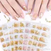 Tamax Mixed 6 styles/bag 3D Gold Metal Rivets Nail Studs Round Animal Moon Decoration Nails Shell Sticker Manicure DIY Accessories