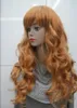 WIG free shipping Stylish black white long curly cosplay wig