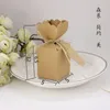 100pcs Kraft Paper Pillowsquare Candy Box Rustic Wedding Candy Candy Holder Bags Wedding Partyギフトボックスありがとうタグ2958713026