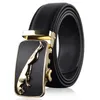New Designer Elite Gentleman Belts Automático Centro de fivela de couro de couro de couro masculino