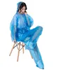 Jetable PE Imperméable Adulte Costume D'urgence Unique Imperméable À Capuche Poncho Voyage Camping Imperméables En Plein Air Vêtements De Pluie CCA12045