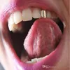 Mode Zahnspangen Einzelne Metall Zahn Grillz Gold Silber Farbe Dental Grillz Oben Unten Hiphop Zähne Kappen Körper Schmuck Für Frauen männer Vampire