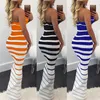 Hirigin Nova Mulheres Verão Sexy Striped Slim Dress Off Ombro Casual Bandage Bodycon Evening Party Long Maxi Dress Skinny1