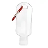 PET Plastic 30 ml 50 ml 60ml herbruikbare draagbare mini-size alcohol spuitfles hand sanitizer reizen kleine maat houder haak sleutelhanger drager