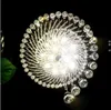 Moderne K9 Cristal Spral Raindrop Lustre Éclairage Encastré LED Plafonnier Luminaire Suspension pour Salle À Manger Salle De Bains Chambre