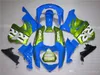 ZXMOTOR 7gifts fairings for Honda CBR900RR CBR 893 1995 1997 green flames in blue fairing kit CBR893 95 97 NB33