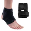 Unisex Black Adjustable Ankle Foot Ankle Support Elastic Brace Guard Protector Football Basketball Outdoor Sports Accessories