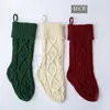 46 cm Büyük Boy Noel Partisi Örme Çorap Hediye Şeker Çanta Noel Sahnesi Ayarı Asma Süslemeleri T9I0066