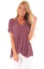 T-Shirt Femmes Vêtements D'été Noeud Chemises Hors Épaule À Manches Courtes Hauts Mode T-shirts Occasionnels Tunique Solide Lâche Blusas Costume Robes B4416