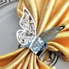 Creative Butterfly Style Napkin Rings Laser Cut Paper Napkin Holder Wedding Hotel Banquet Ceremony Table Decoration