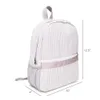 Zaino per bambini rosa Seersucker Borsa da scuola in morbido cotone USA Magazzino locale Borse per libri per bambini Boy Gril Tote pre-scuola con tasche a rete DOMIL106187