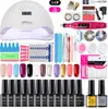 Manikyruppsättning Välj 1210 Colors Gel Polish Base Top Coat Nail Kit 24W48W54W UV LEDLAMP Electric Manicure Handle Nagel Art Set8183508