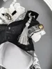 Roupas feitas à mão para cães estilo tribunal europeu vestidos com camisa de renda cinza nobre para gatos poodle Yorkie245A