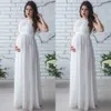 Vrouwen Zwangere drapeer fotografie props casual verpleegkunde boho chic stropdas lange jurk