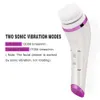 Brosse de nettoyage du visage électrique nettoyant pour les pores du visage masseur de Vibration ultrasonique étanche pour le démaquillage des points noirs