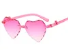 Gafas de sol en forma de corazón para niños, gafas anti-UV de moda, bloqueador solar para niñas pequeñas