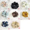 Mulheres Seda Sólida Scrunchie Pack Elastic Satin Hairband Meninas Gravata Cabelo Cabelo Corda Acessórios Cabelo Aleatório 120 Cor DHL