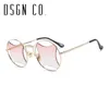 DSGN CO. Kadın ve erkek moda Gözlük Glamour Gözlük óculos De Sol için 2019 Yuvarlak Düzensiz gözlükleri