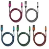 1m 3 pés Tecido Nylon Braid Micro USB cabo de chumbo Unbroken metal conector do carregador de cabo para Samsung S7 S8 s10