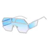 Alta Qualidade Vestido Lente Óculos de Sol Super Grandes Grandes Retro Sunglasses Exclusivo Liso Grande Lente Lente Gold e Silver Frame Sunglasses Enviar caixa