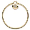 Original 925 Sterling Silver Gold Color Logo Signature Padlock Smooth Snake Pan Bracelet Bangle Fit Bead Charm Jewelry CX200623215u