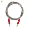 300st/Lot Aux -kabelhögtalartråd 3,5 mm Jack Sliver Ring Matel Audio Cable för bilens hörlurar Adapter Jack 3,5 mm högtalarkabel för MP3 MP4