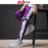 Lappster män hip hop reflekterande joggare 2019 mens koreanska mode streetwear sweatpants par sida randiga byxor plus storlek y19073001
