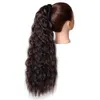 140g 18" Corn Curly Wrap Around Ponytail Hair Extension for Woman Human Hair Extension Clips On Ponytail Hairpieces