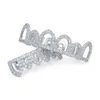 Hip Hop Iced Out CZ Mouth Teeth Grillz Caps Top Bottom Grill Set Men Women Vampire Grills