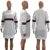 Vestido de suéter de nuevo mujer rayas de moda sudadera club de sudadera mini vestido blanco de tallas ropa para mujeres vestidos casuales s6803675