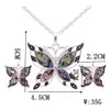 Kostenloser Fan -Statement -Muschel Schmetterling Halskette Sets klassische Liebe tierische indische türkische Schmuck Halskette Ohrringe Set Set