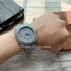 NEW Octo Finissimo Titanium case 102945 Automatic Mens Watch Grey dial Blue hour markers and pointers Gents best sport watches Folding clasp