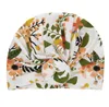 Europe Infantile Bébé Filles Chapeau Noeud Fleur Chapeaux Enfant Toddler Enfants Bonnets Turban Donuts Florals Chapeaux Enfants Accessoires 14596