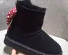 Hot Sale-W-Tie Snow Boots Päls integrerad Håll varma stövlar EU-storlek 25-41