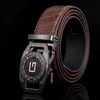 Ny Original Läder Designer Big Buckle Men's Belt Luxury Automatic Buckle Belt Top Fashion Mens Äkta Läder Lyxbälten