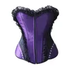 Damesmode Multicolor Ruffle Trim Side Lace Mesh Rits overbust Corset Top met Heup Curve Details Everyday Outlebey Shapewear BodyShaper