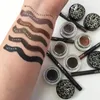 Makeup vattentät brun mörk brons eyeliner blyertsögon vinklad borste set långlastande eyeliner penna smidig snabb torr ögon kosmetik också8619737