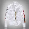 Men's Jackets 2023 Mens Denim With Patches Slim Fit Jean Jacket For Men Size Green White Turn Down Collar Coat1