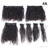 Vmae Burmese Natural Black 3c 4a 4b 4c 12〜26インチ100g 120gバージン未加工の人間の髪の延長クリップ