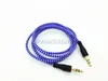 Pleciony Audio Auxiliary Cable 1M 3.5mm Wave Aux Extension Męski do Męski Stereo Samochód Nylon Cord Jack do Samsung Telefon PC MP3 Headphone Głośnik