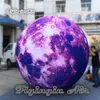 Illuminazione della sfera del partito di esplosione viola del pallone gonfiabile della luna del pianeta per il centro commerciale e la decorazione della fase di concerto