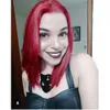 Bob Bob vermelho reto reto frontal Human Human peruca pré -explodida Hairle peruana Remy Borgonha Wig com Baby Hair5012384