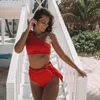 2019-2020 maillot de bain deux pièces à épaules inclinées maillots de bain européens et américains dernières tendances de la mode S-XL 5 couleurs