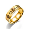 316L rostfritt stål unisex Custom Band Rings Personliga Memorial University Graverade vintage Gold Black Silver Color Jewelry Gifts för män Kvinnor Partihandel