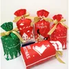 Рождество конфеты печенье сумка Рождеством Санта-Клаус снеговика целлофан Cookie Fudge конфеты подарочные пакеты бисквитные сумки мешок 50шт / много