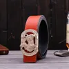 Diamond Ancient animal men casual designer leather belt new fashion luxury glittering 3d smooth buckle 125cm