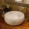 Europa Vintage Style Keramiska sänkor Counter Top Wash Basin Badrum Sink Badrum Tvätt Handfat